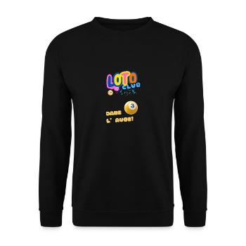 LOTO - BINGO - 3 - DANS L'AUBE - Sweat-shirt Unisexe - noir - Devant - Alina (178cm) & Michal (187cm)