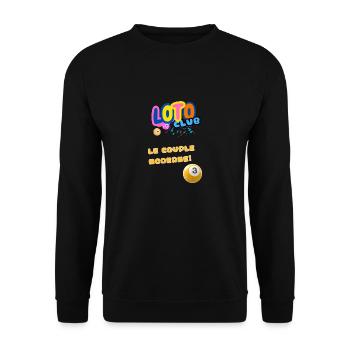 LOTO - BINGO - 3 - LE COUPLE MODERNE - Sweat-shirt Unisexe - noir - Devant - Alina (178cm) & Michal (187cm)