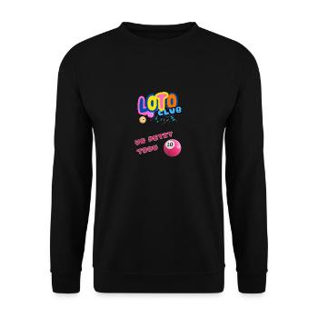 LOTO - BINGO - 10 - UN PETIT TROU - Sweat-shirt Unisexe - noir - Devant - Alina (178cm) & Michal (187cm)