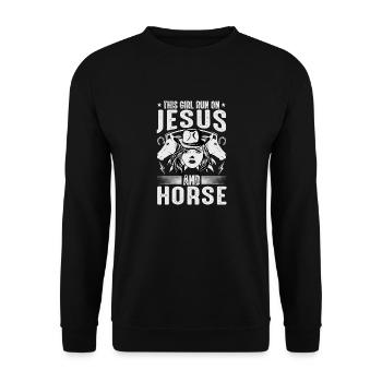 Horse Lover Équitation Chevaux - Sweat-shirt Unisexe - noir - Devant - Alina (178cm) & Michal (187cm)