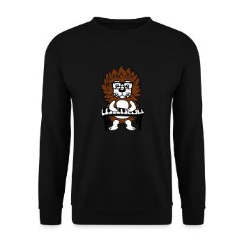 Süß Nerd Igel spielt Keyboard Klavier Brille Tier - Unisex Pullover - Schwarz - Vorne - Alina (178cm) & Michal (187cm)