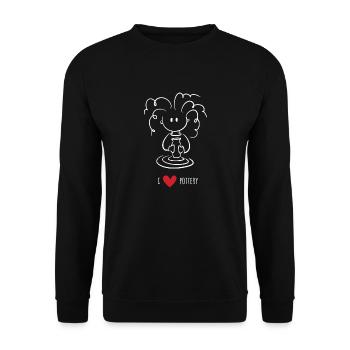 J’adore la poterie - Pour les fans de céramique et de poterie - Sweat-shirt Unisexe - noir - Devant - Alina (178cm) & Michal (187cm)