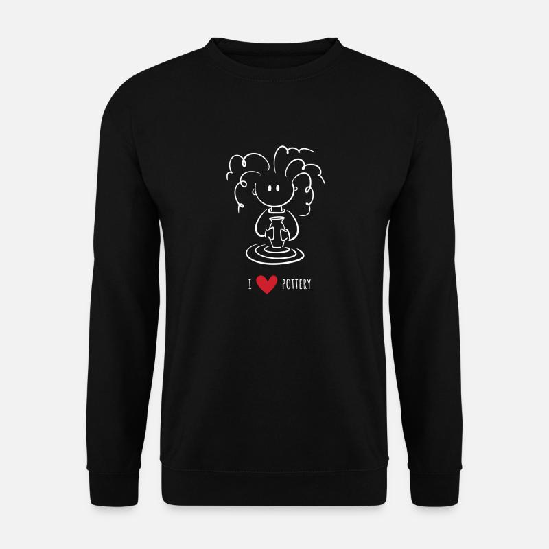 I love pottery - Für Keramik- und Töpferfans - Unisex Pullover - Schwarz