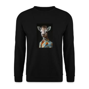 Giraffomax - Unisex Pullover - Schwarz - Vorne - Alina (178cm) & Michal (187cm)
