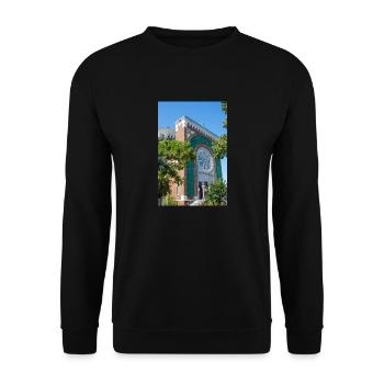 Kirche St. Michael und St. Anthony Montréal - Unisex Pullover - Schwarz - Vorne - Alina (178cm) & Michal (187cm)