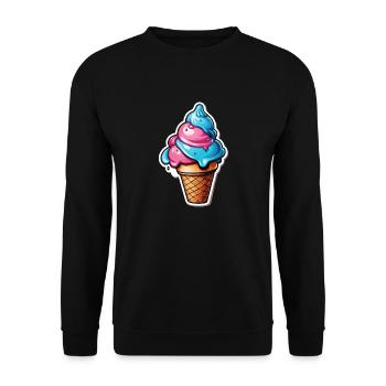 Eis - Unisex Sweatshirt - black - Front - Alina (178cm) & Michal (187cm)
