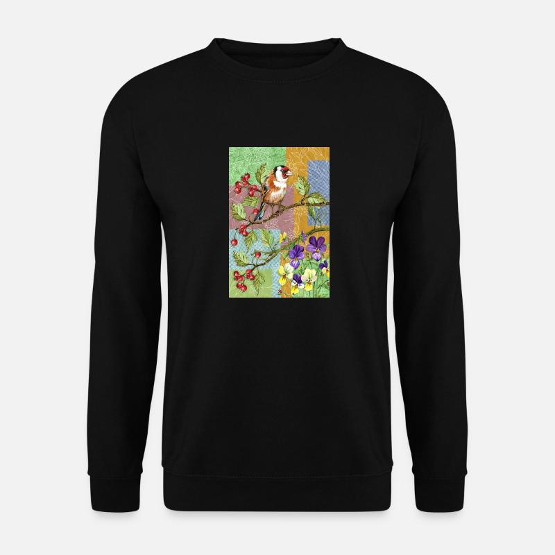 Bunter Vogel - Unisex Pullover - Schwarz