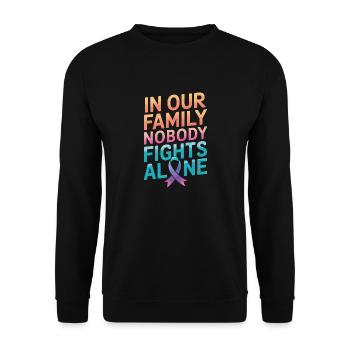 Sensibilisation au cancer Cancer Cancer du sein - Sweat-shirt Unisexe - noir - Devant - Alina (178cm) & Michal (187cm)