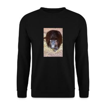 Hutia cubain aussi hutia-conga aussi huti de Desmarest - Sweat-shirt Unisexe - noir - Devant - Alina (178cm) & Michal (187cm)