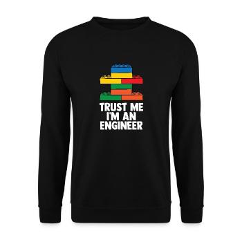 Brick Builder Brick Building Master Builder - Unisex Sweatshirt - black - Front - Alina (178cm) & Michal (187cm)