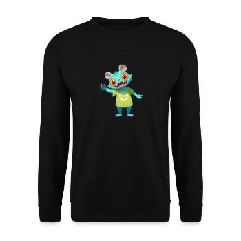 Forest Monster 0790894 - Unisex Sweatshirt - black - Front - Alina (178cm) & Michal (187cm)