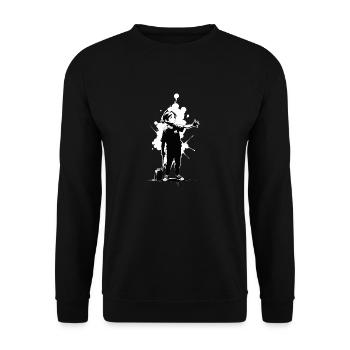 Street Art Girl 23251 - Unisex Sweatshirt - black - Front - Alina (178cm) & Michal (187cm)