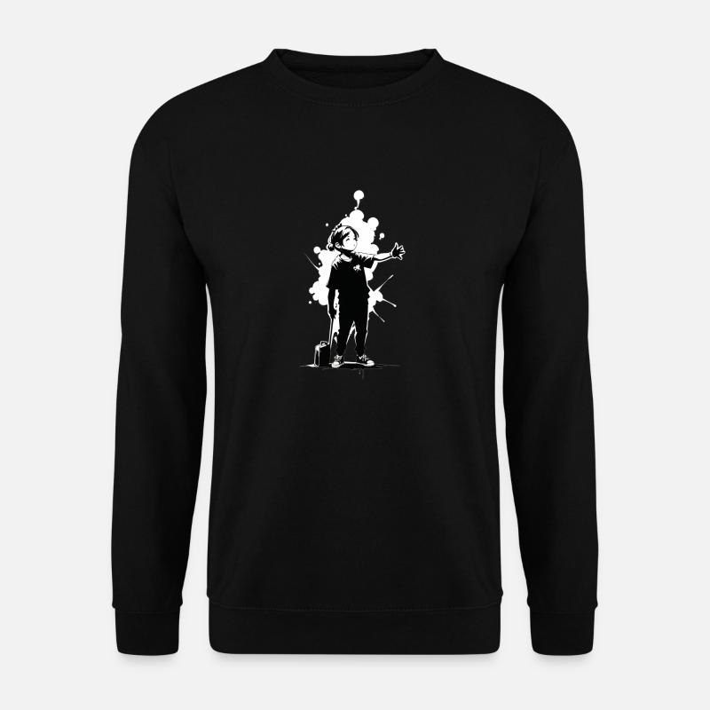 Streetart Mädchen 23251 - Unisex Pullover - Schwarz