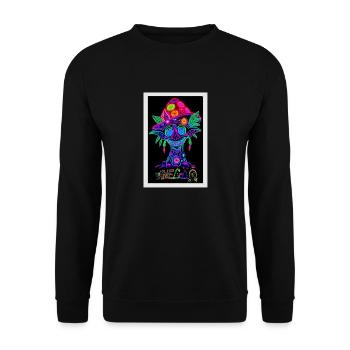 ॐMEGoA Mushroom Goblin 1# - Unisex Pullover - Schwarz - Vorne - Alina (178cm) & Michal (187cm)