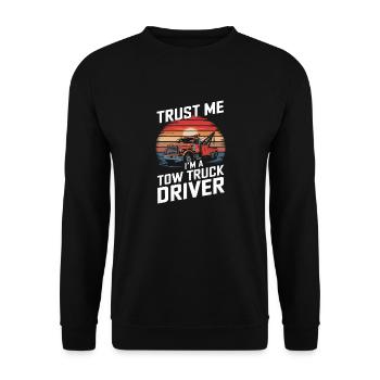 Tow Truck Truck Tow Truck - Unisex Sweatshirt - black - Front - Alina (178cm) & Michal (187cm)