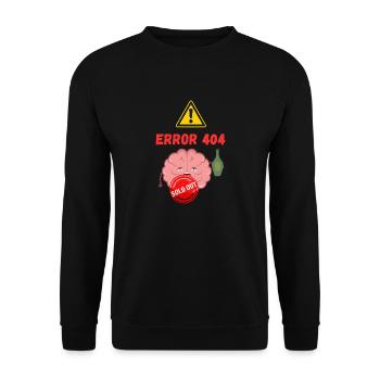 Error 4040 - Brain sold out - Unisex Pullover - Schwarz - Vorne - Alina (178cm) & Michal (187cm)