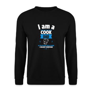 Papa Koch, Vatertagsgeschenk - Unisex Pullover - Schwarz - Vorne - Alina (178cm) & Michal (187cm)