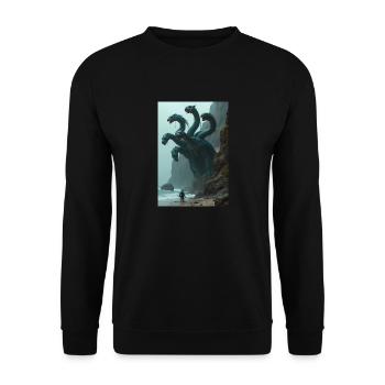 Scylla greek mythology Multi-headed sea monster - Unisex Sweatshirt - black - Front - Alina (178cm) & Michal (187cm)