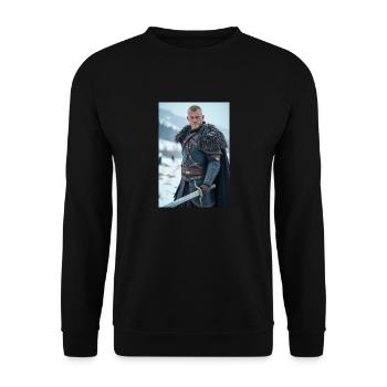 Tyr Einhändiger Gott des Krieges und der Gerechtigkeit Nordischer Mythos - Unisex Pullover - Schwarz - Vorne - Alina (178cm) & Michal (187cm)