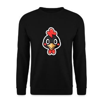 dinde - Sweat-shirt Unisexe - noir - Devant - Alina (178cm) & Michal (187cm)