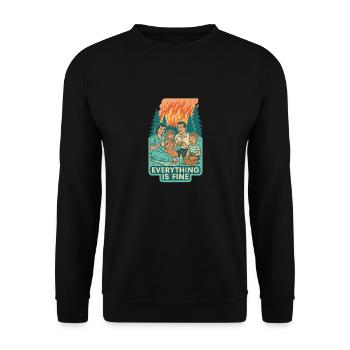 Klimakrise & Ignoranz - Unisex Pullover - Schwarz - Vorne - Alina (178cm) & Michal (187cm)