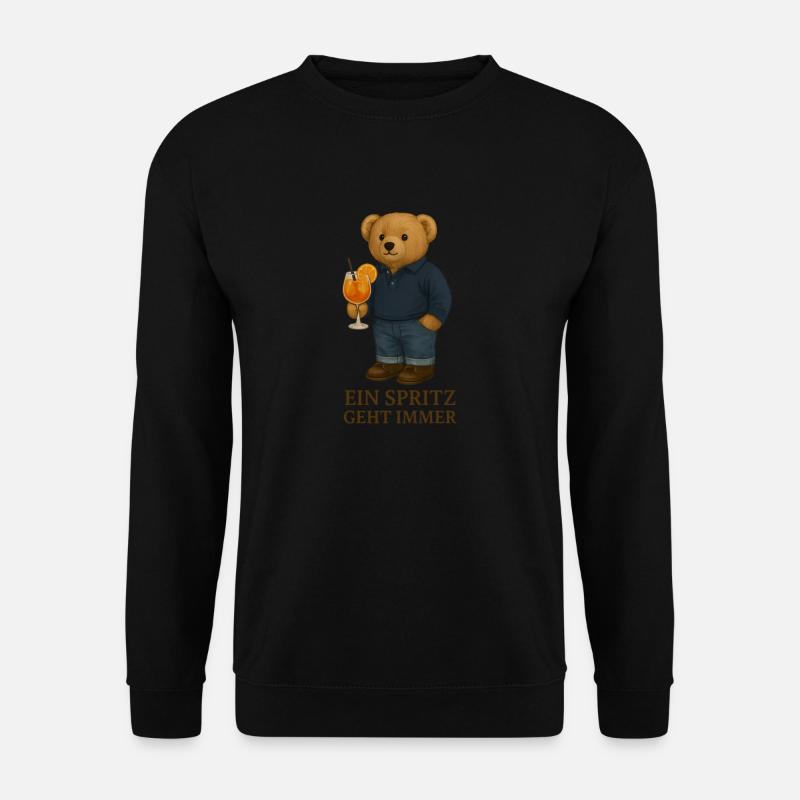 Teddy with Spritz - Unisex Sweatshirt - black