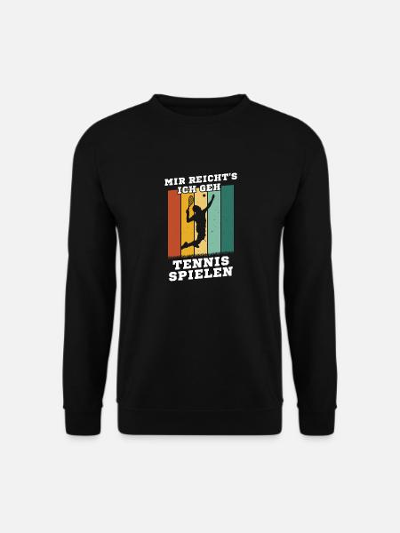 Tennis Vintage Retro Tennisspieler Sport Hobby - Unisex Pullover - Schwarz