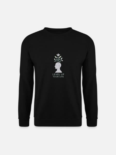 Level Up Your Life – Inneres Wachstum - Unisex Pullover - Schwarz