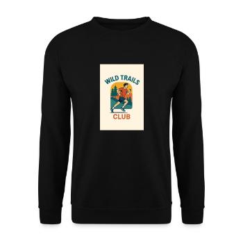 Wild Trails Club - Unisex Pullover - Schwarz - Vorne - Alina (178cm) & Michal (187cm)