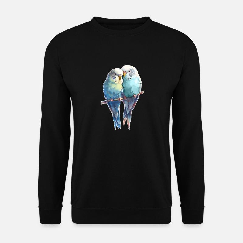 Paire de perruches - Sweat-shirt Unisexe - noir