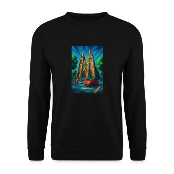Sydney ST MARY CATHEDRAL – Gotik unter der Sonne - Unisex Pullover - Schwarz - Vorne - Alina (178cm) & Michal (187cm)