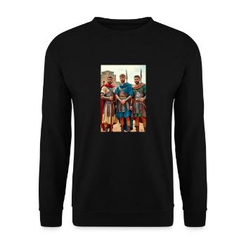 L’Auxilia se lève, les vents slaves se faufilent dans le c de Rome - Sweat-shirt Unisexe - noir - Devant - Alina (178cm) & Michal (187cm)