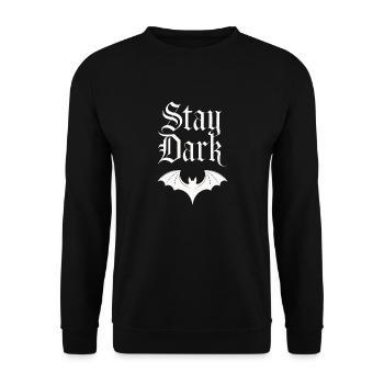Stay Dark : Chauve-souris de la nuit - Sweat-shirt Unisexe - noir - Devant - Alina (178cm) & Michal (187cm)