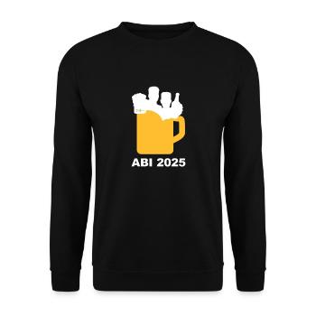 Bier Liga Logo ABI 2025 Maßkrug 1 - Unisex Pullover - Schwarz - Vorne - Alina (178cm) & Michal (187cm)