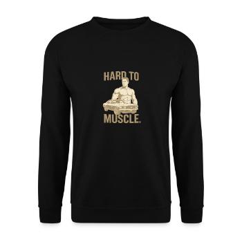 Hard to Muscle - Unisex Pullover - Schwarz - Vorne - Alina (178cm) & Michal (187cm)