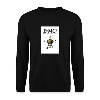 Happy Fathers Day - BBQ E=Mc2 - Unisex Sweatshirt - black - Front - Alina (178cm) & Michal (187cm)
