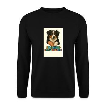 Systemrelevant auf 4 Pfoten - Unisex Pullover - Schwarz - Vorne - Alina (178cm) & Michal (187cm)