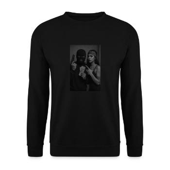 Amour de gangster - Sweat-shirt Unisexe - noir - Devant - Alina (178cm) & Michal (187cm)