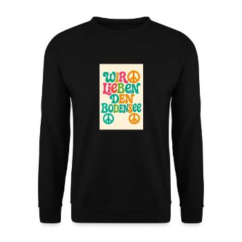 Wir lieben den Bodensee - Unisex Pullover - Schwarz - Vorne - Alina (178cm) & Michal (187cm)