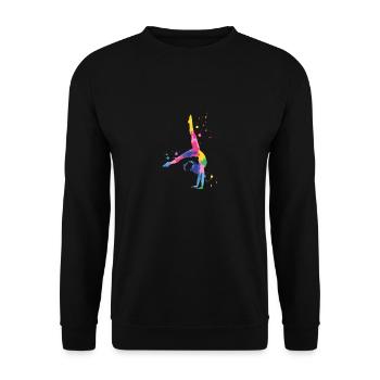 Gymnastique Coloré et puissant - Sweat-shirt Unisexe - noir - Devant - Alina (178cm) & Michal (187cm)