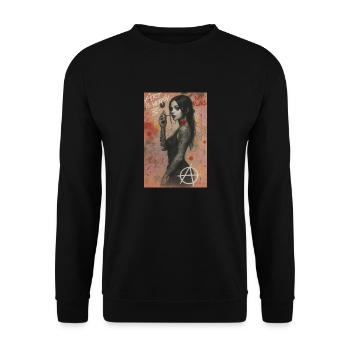 Art is weapon omikly femme guerrière révolution - Sweat-shirt Unisexe - noir - Devant - Alina (178cm) & Michal (187cm)