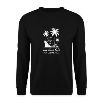 Enjoy Life - Unisex Sweatshirt - black - Front - Alina (178cm) & Michal (187cm)