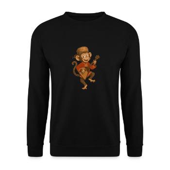 Balalaika Monkey - Unisex Sweatshirt - black - Front - Alina (178cm) & Michal (187cm)