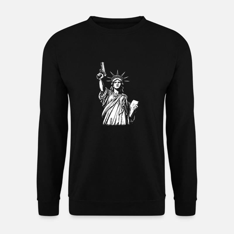 Freiheitsstatue mit einer Waffe - Unisex Pullover - Schwarz