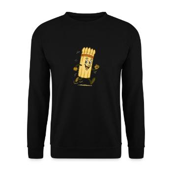 Spargel - Unisex Pullover - Schwarz - Vorne - Alina (178cm) & Michal (187cm)