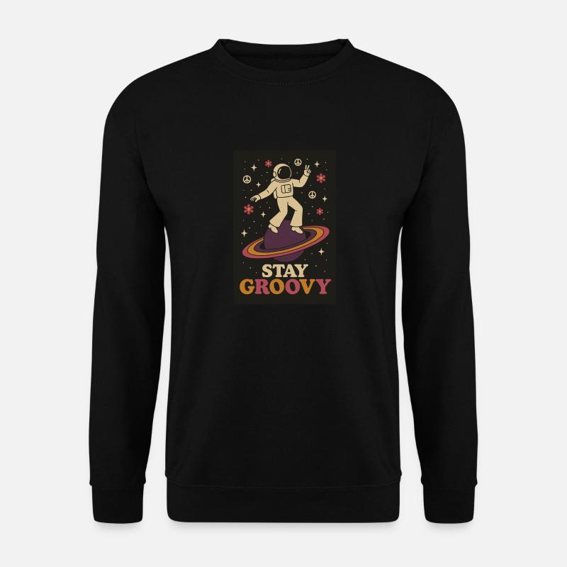 Groovy Galaxy – Tanz auf Saturn - Unisex Pullover - Schwarz