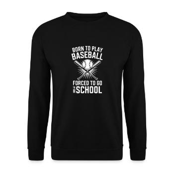 Baseball School Dilemma - Unisex Sweatshirt - black - Front - Alina (178cm) & Michal (187cm)