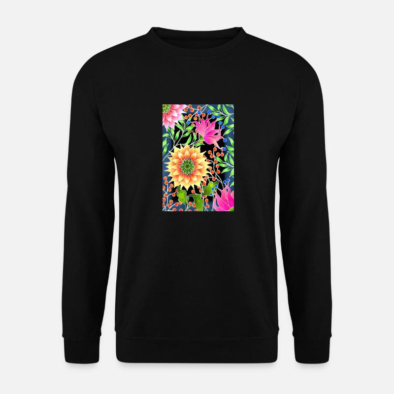 Blumen - Unisex Pullover - Schwarz