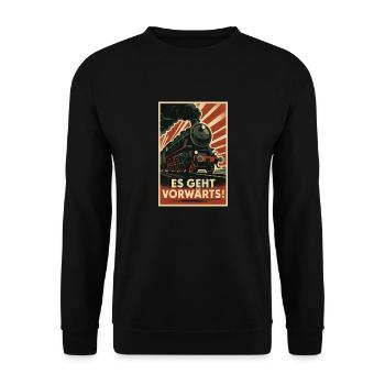 Railways Moving forward - Unisex Sweatshirt - black - Front - Alina (178cm) & Michal (187cm)