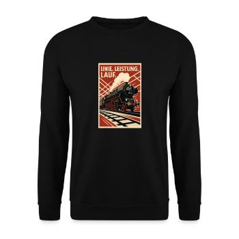 Railway Line Running Performance - Unisex Sweatshirt - black - Front - Alina (178cm) & Michal (187cm)